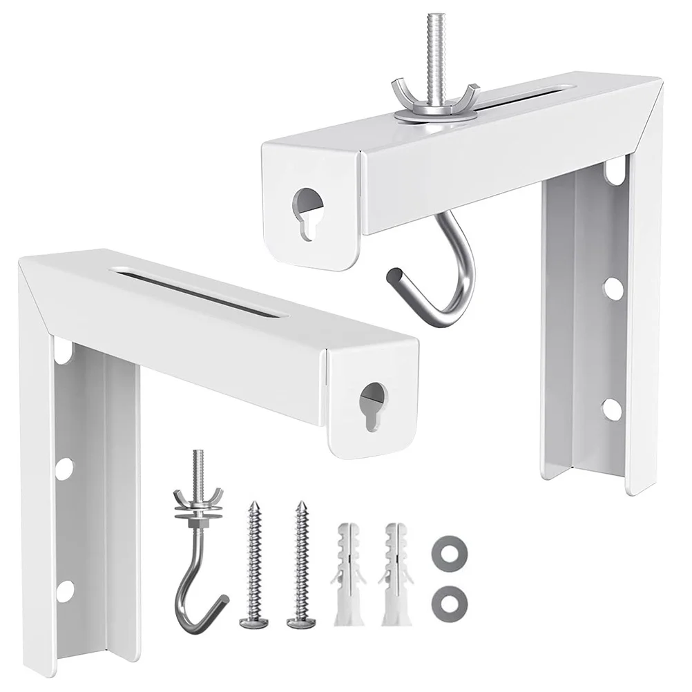 

Projector Screen Bracket L Bracket Wall Mount Heavy Duty Sturdy Easy Install Multi-Function Steel Hook