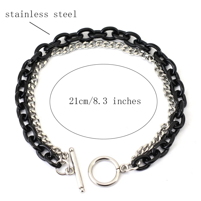 Fashion Motorcycle Equipment Accessories Bracelet For Men Stainless Steel Cuban Chain Braslet Outdoor Sports Cycling Hand Joias