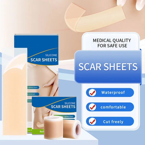 Imagen 2 del producto Cinta de silicona para cicatrices, hojas para cicatrices, silicona suave, reutilizable, cinta para cicatrices, hoja para cicatrices, parche, cinta de belleza