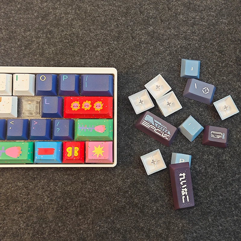 

KM40 Layout Theme Keycaps Set Customized PBT Sublimation Cherry Profile Keyboard Cap for Gaming Mechanical Keyboard Accessories