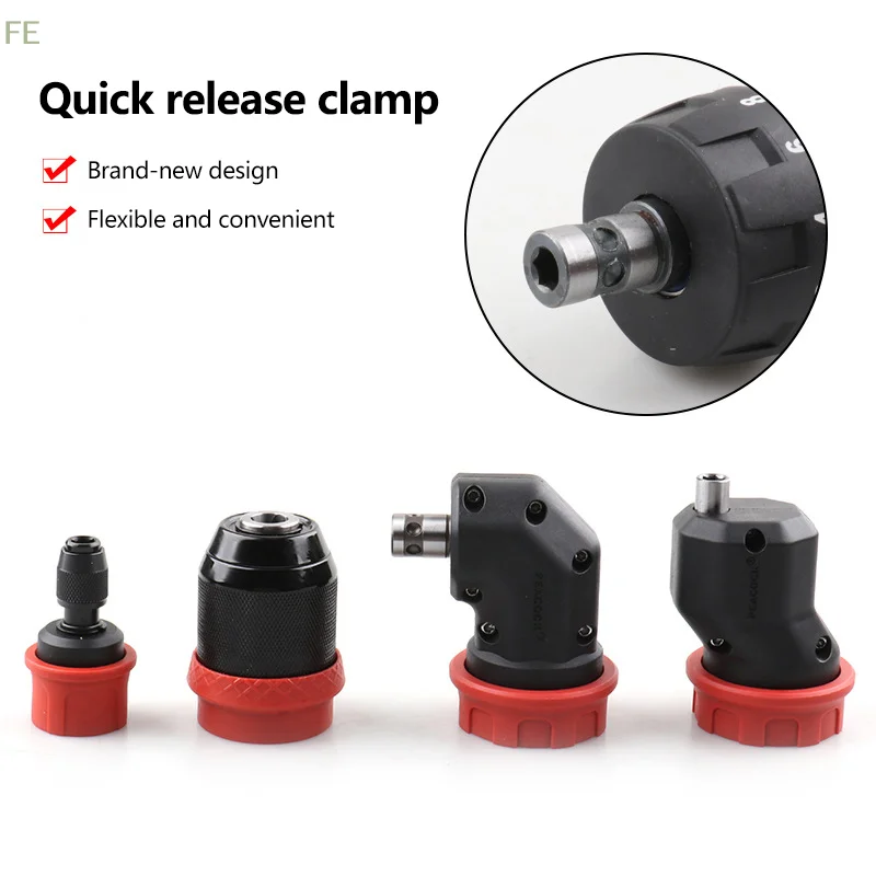 

[F] Quick-Release Drill Conversion Chuck For 6.35mm Hex Bits Compatible With Corded And Cordless Electric Drills