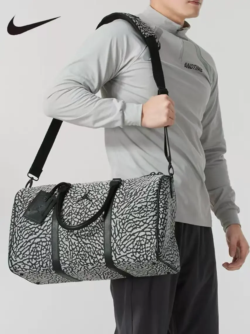 Nike Unisex Large Capacity Duffle Bag Casual Training Sports Travel Luggage Portable Shoulder Crossbody Bag HV2848-010