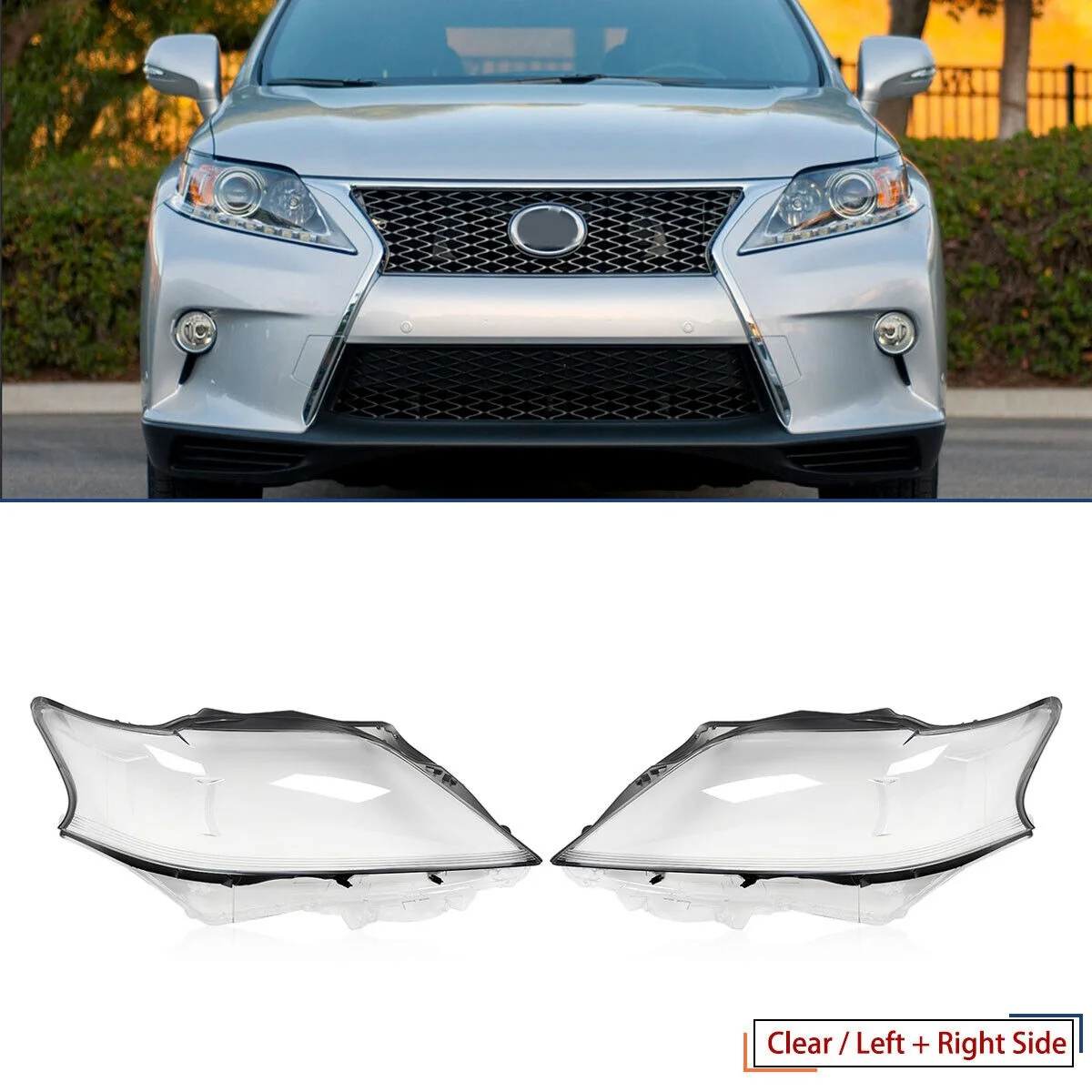 Right Car Headlight Lens Cover Head Light Lamp Shade Shell Lens Lampshade for Lexus RX270 RX350 RX450H 2012-2015