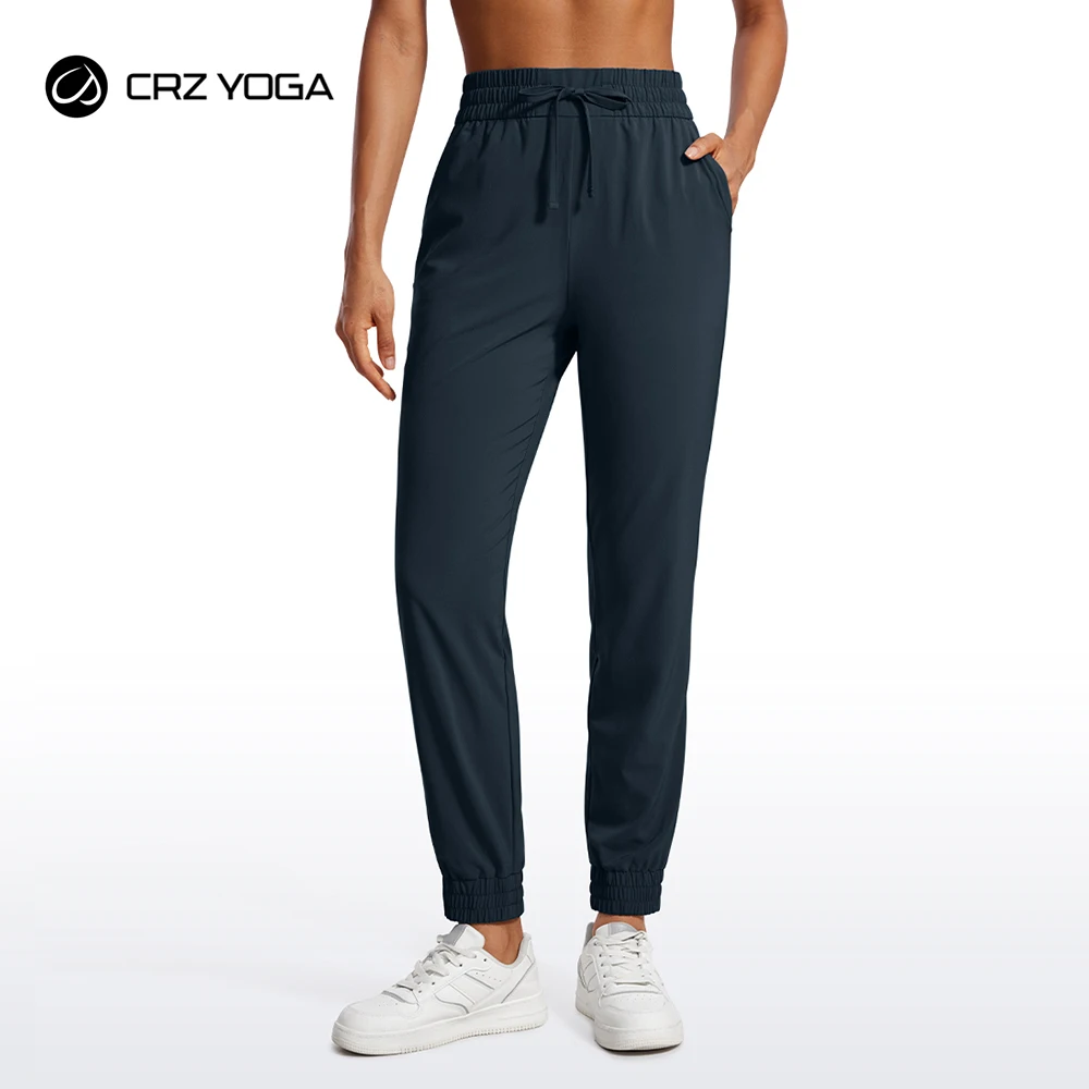 CRZ YOGA Lightweight Joggers for Women Workout Athletic Casual Lounge Travel Pants with Pockets Summer