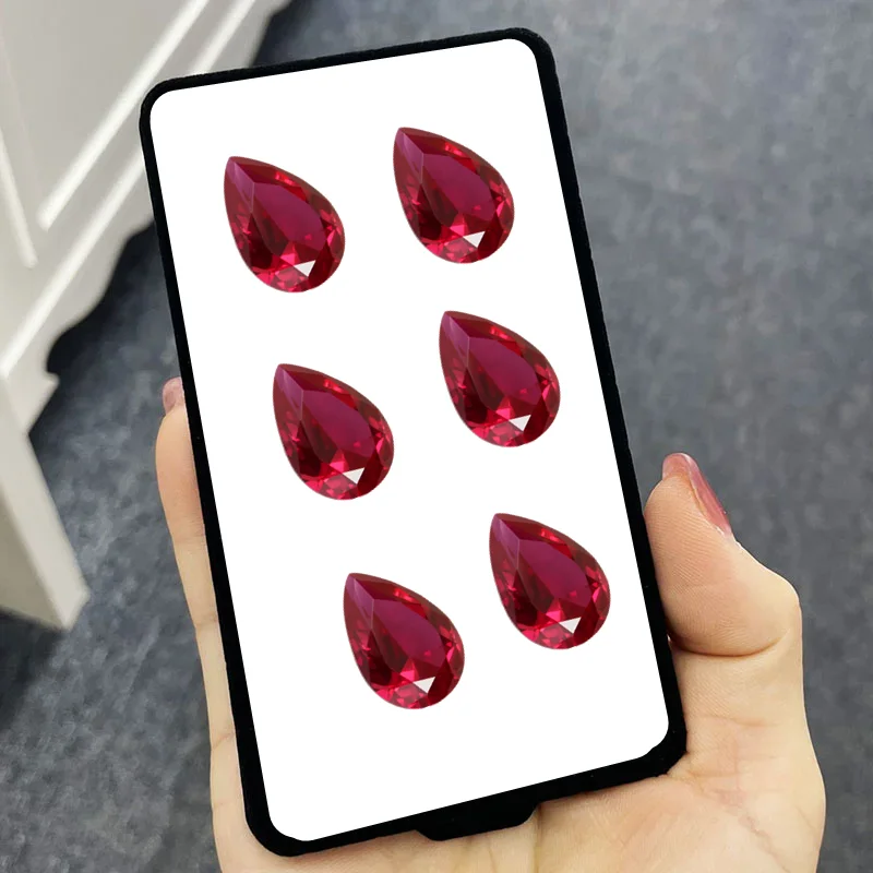 

Beautiful Ruby Pear Cut 13x18mm Pigeon Blood Red Color For Jewelry Making/Collection/Setting Ring Pendant Stone