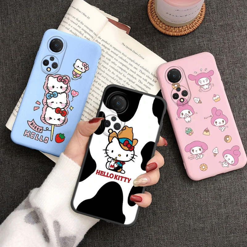 For Honor X7 Case Smile Hello Kitty Kuromi Partner Friends Anime Funda For Honor X 7 Capa Soft Silicone Melody Cinnamoroll Cute