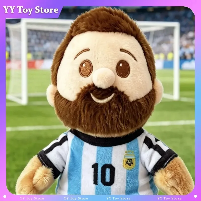 【En stock】 Peluche de star du football Messi C Ronaldo, adorable poupée en peluche, pendentif Kawaii, ornement de collection, cadeau pour les fans