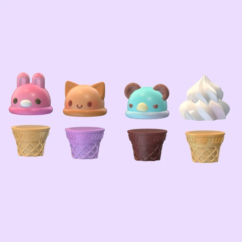 Creative Rabbit Head Silicone Mold Ice Cream Cone Molds Handmade Chocolates Soap Kitchen Bakeware for DIYs Enthusiasts