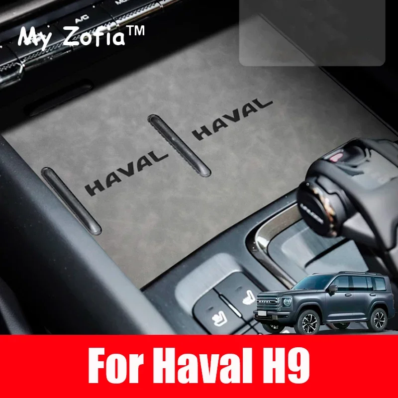 

For Haval H9 2nd 2024 2025 New Interior Car Door Slot Pad Water Coaster Storage Box Non-slip Mat Interior Decoration Protect