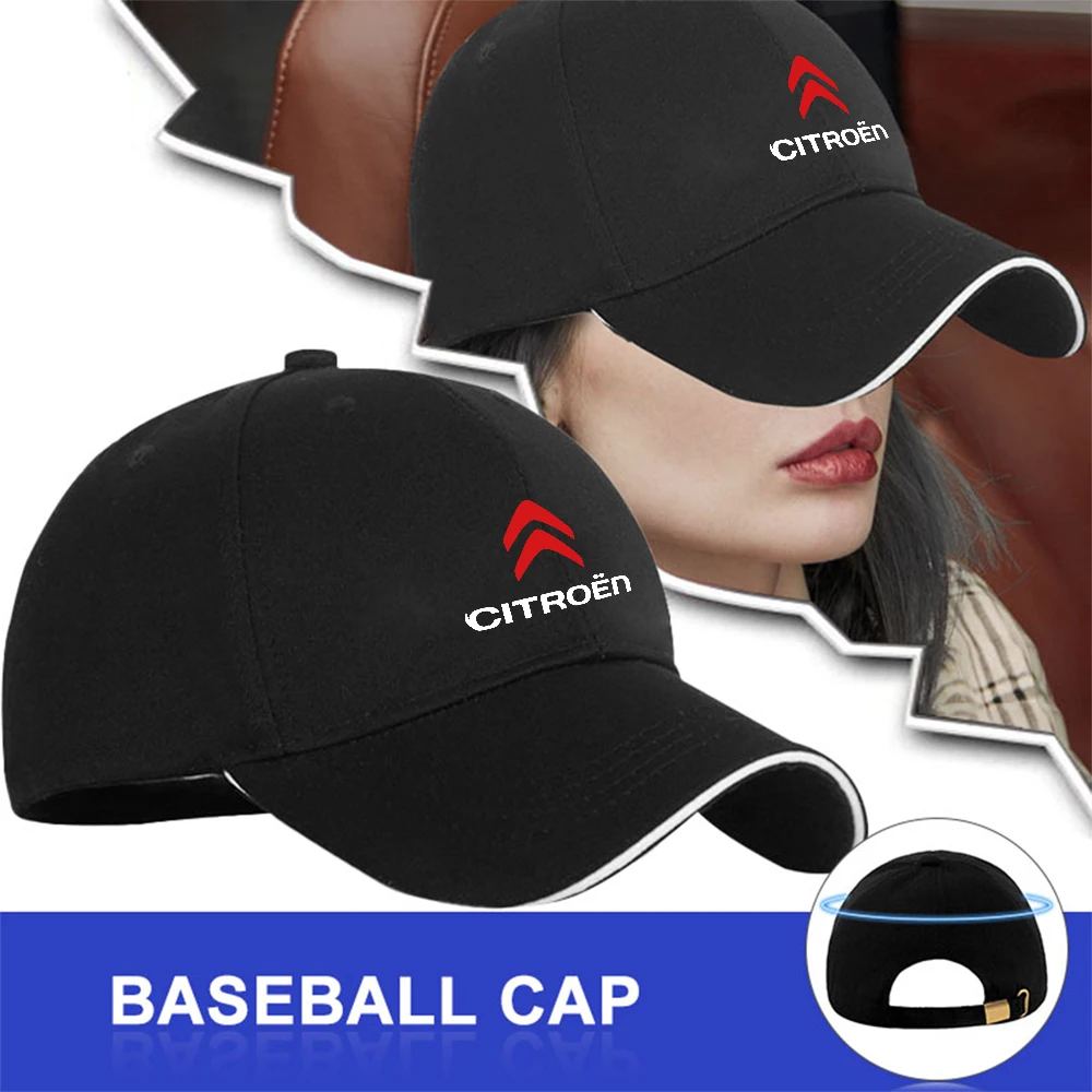 1/2pcs Car Badge Peaked Cap Sports Sunshade Baseball Hat For Citroen C4 Picasso Xsara C5 Aircross Cactus C1 C2 C3 C6 C8 Berlingo