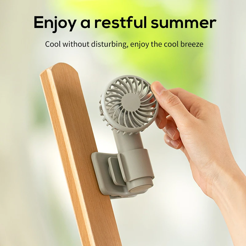 Xiaomi Youpin Clip Fan Portable Handheld Fan Adjustable High Wind Speed Rechargeable Silent Fan Efficient Cooling For Outdoor Mi