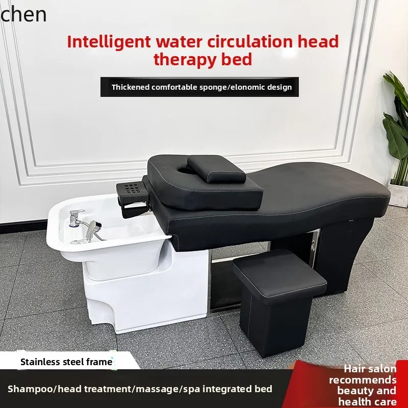 

HTT ceramic basin shampoo bed barber shop special constant temperature water circulation fumigation beauty salon special