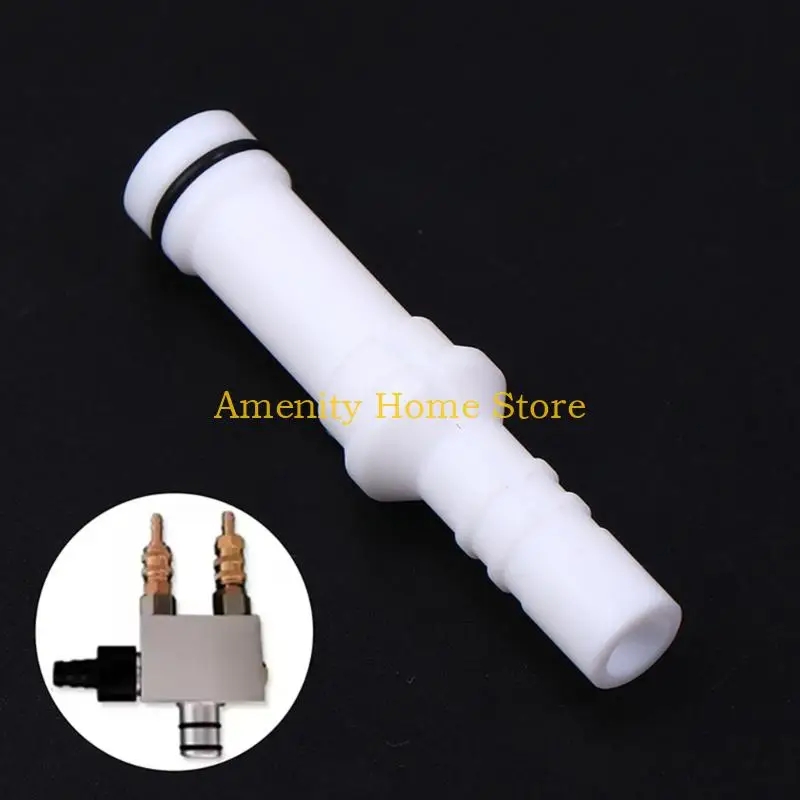 F26C Powder Coating Machine Replacement Insert Injector, PTFE Component with Smooth Inner Wall, Stepped Cylindrical Profile