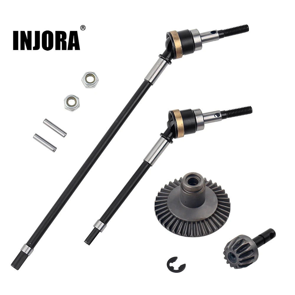 INJORA Metal Front Axle Dogbone Shaft Gear for RC Rock Crawler Axial Wraith Series RR10 90018 90020 90045 90048