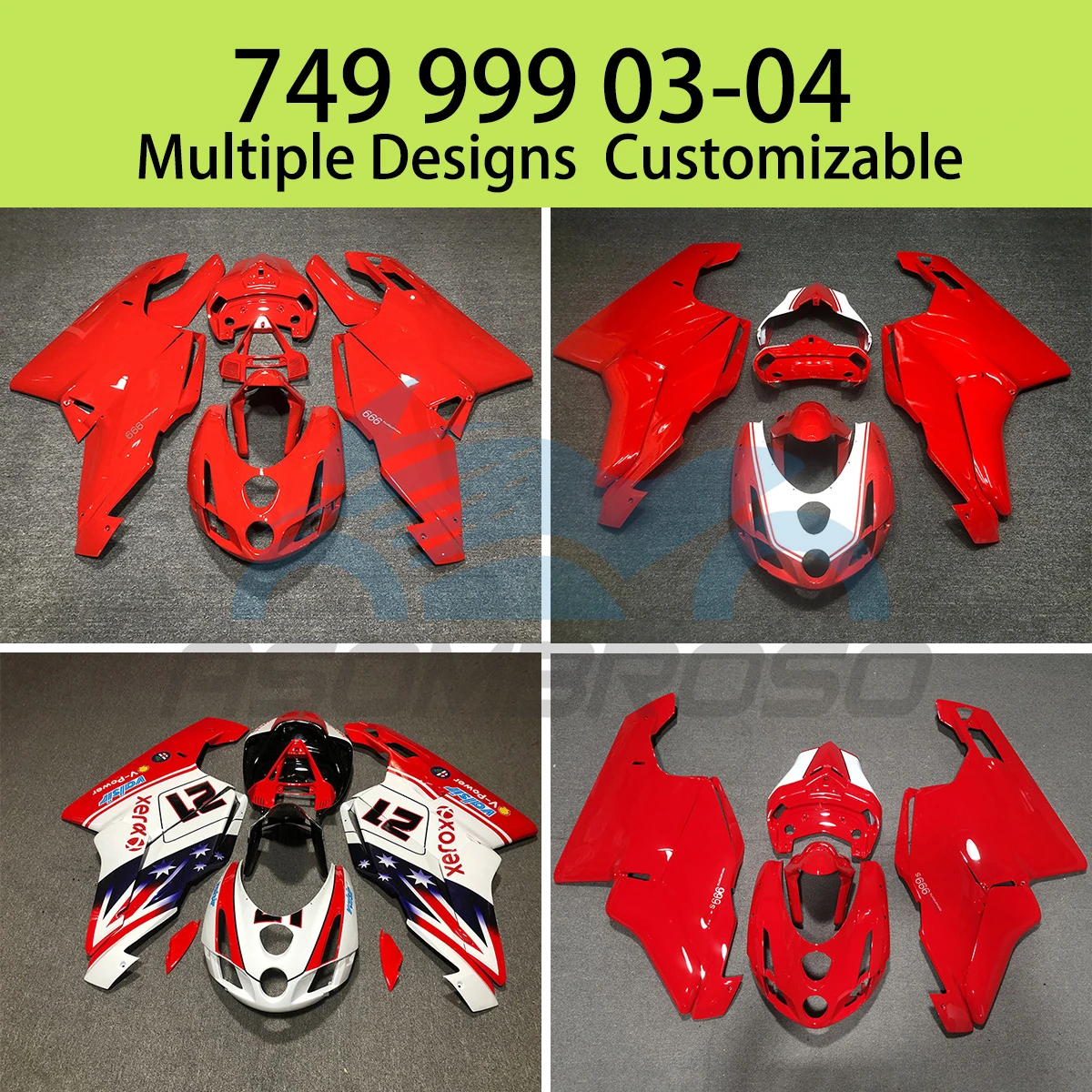 For Ducati 749 999 03 04 Rebuilding Fairing Kit 2003 2004 ABS Injection Motorcycle Accessory Complete Fairings Bodywork Set