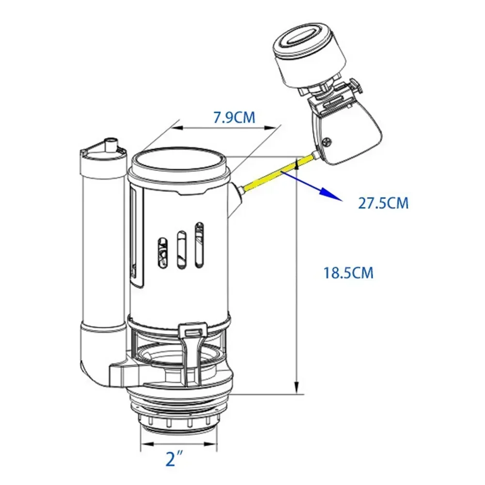 

Brand New None Dual Flush Valve Toilet Cistern White 1.5" And 2" 1pcs Adjustable Cistern Outlet Dual Flush Valve