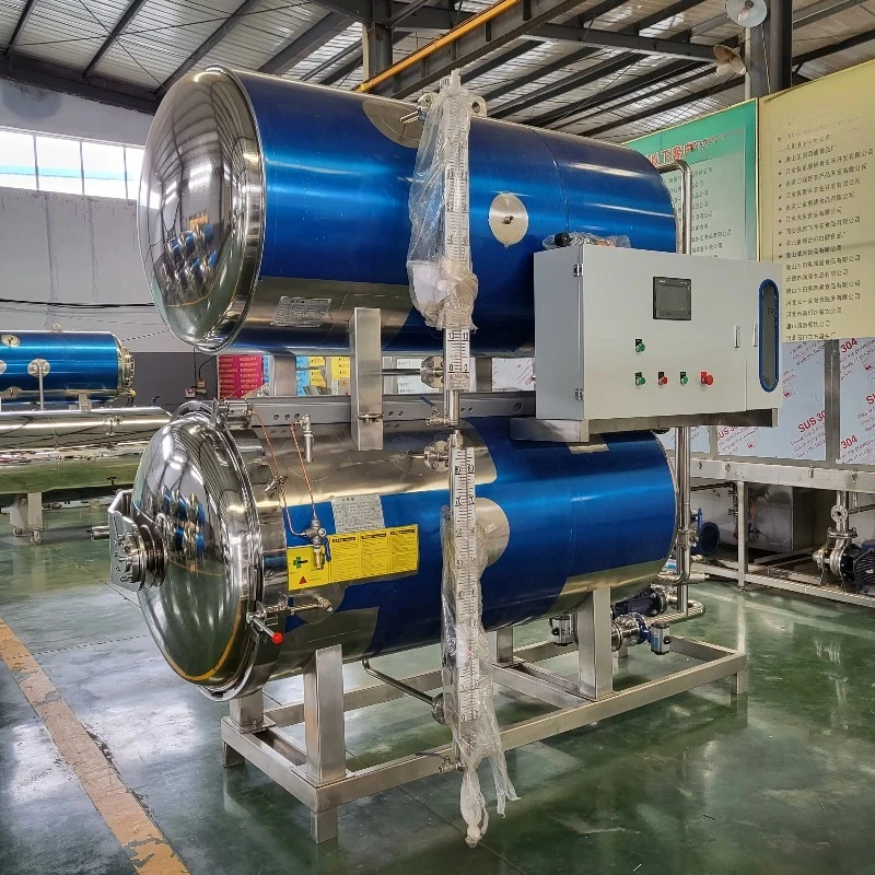 Electric Heating Double Layer Water Bath Autoclave Retort Sterilizer Pouch Meat Canned Food Equipment OEM Customized