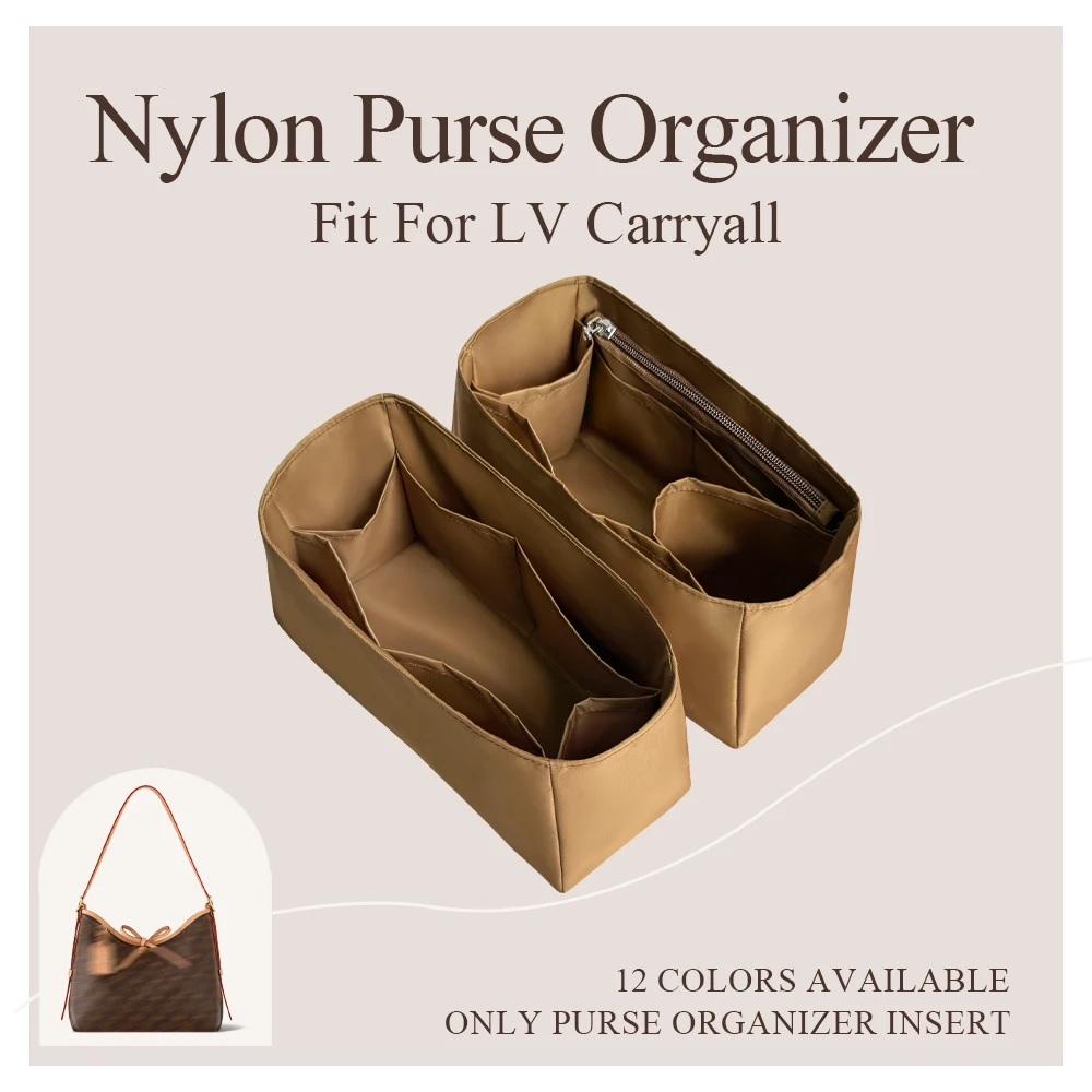 

Nylon Purse Organizer Insert Fit for LV Carryall Handbag Cosmetics Inner Liner Bag Inside Storage Bag Lightweight Organizer Bag