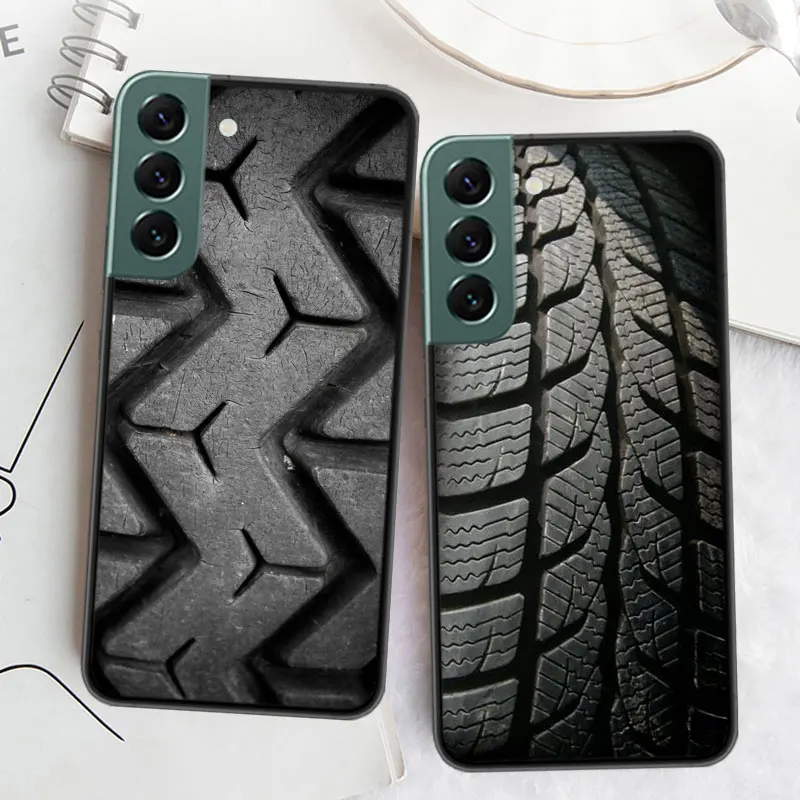 Tire Tread wheel Phone Case For Samsung S8 Galaxy Note 20 Ultra 10 Lite 9 8 M12 M21 M30S M31 M32 M51 M52 J8 J6 J4 Plus A90 Cover