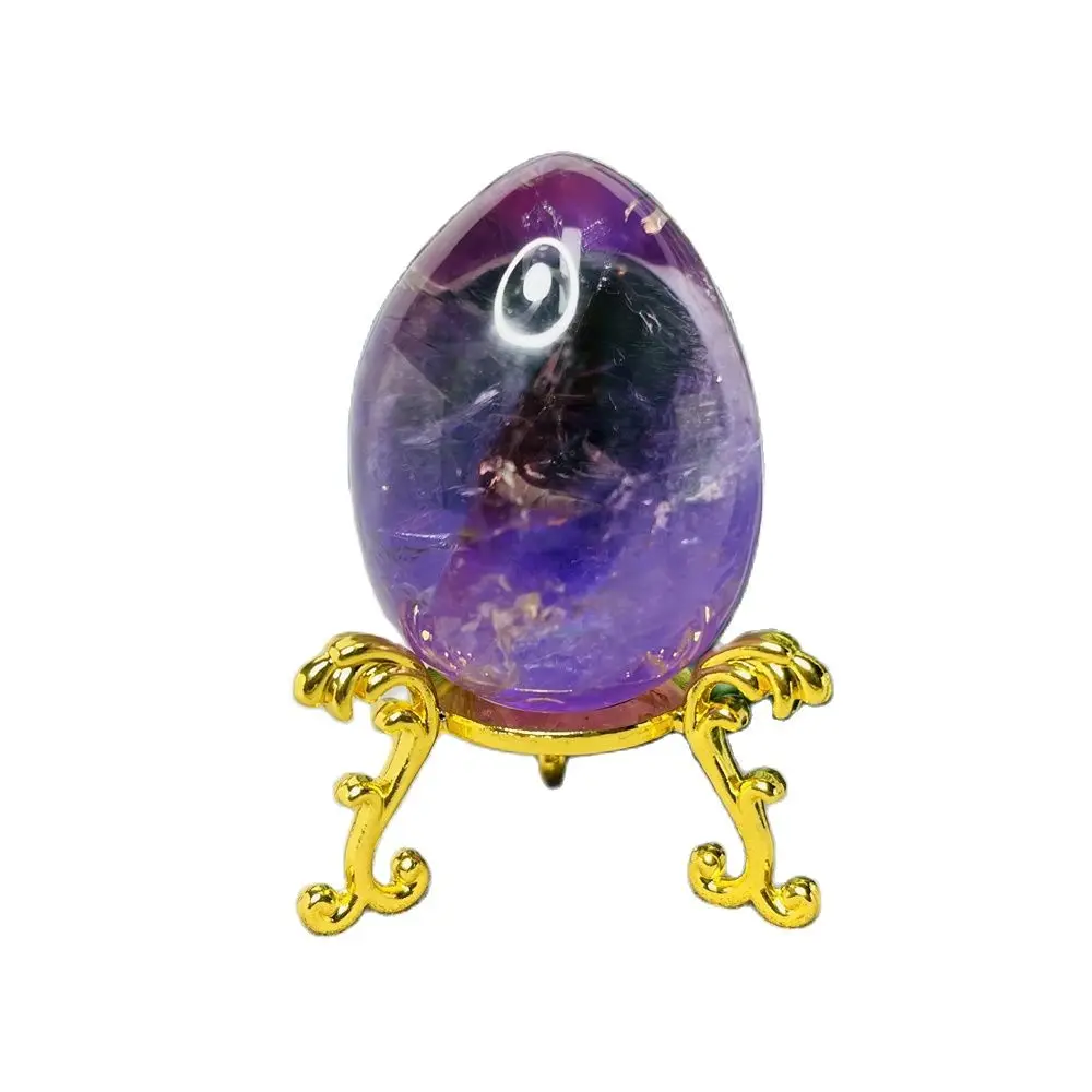 Uruguay Top Ametrine Dragon Egg Rainbow Amethyst Fairy Decorated Witchcraft altar Supplies Crystal Gem Healing