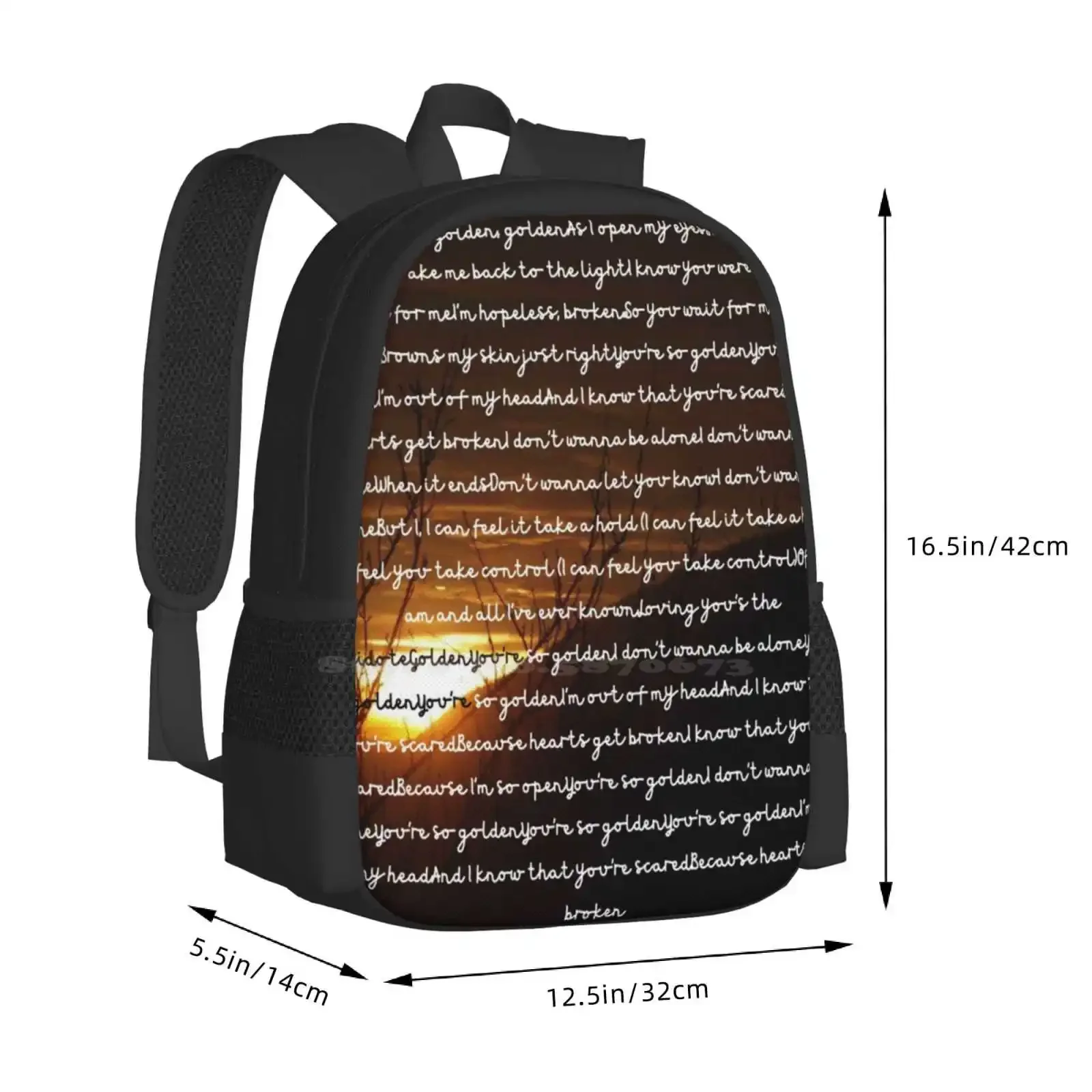 كلمات ذهبية رائجة البيع حقيبة مدرسية على ظهره حقائب عصرية Golden Adore You Moon Cherry She البطيخ السكر Tpwk عباد الشمس المجلد 6