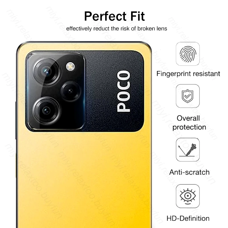 For Xiaomi Poco X5 Pro 5G 3D Camera Screen Protector Pocox5pro Poko Little X5pro X5 X 5 Pro Rear Lens Cover Tempered Glass Film