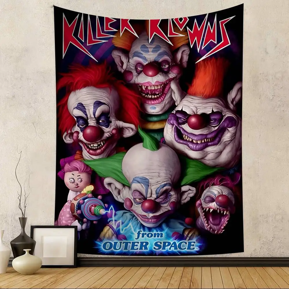 Horror K-Killer K-Klowns F-From O-Outer S-Space Chart Tapestry for Living Room Home Dorm Decor Art Home Decor