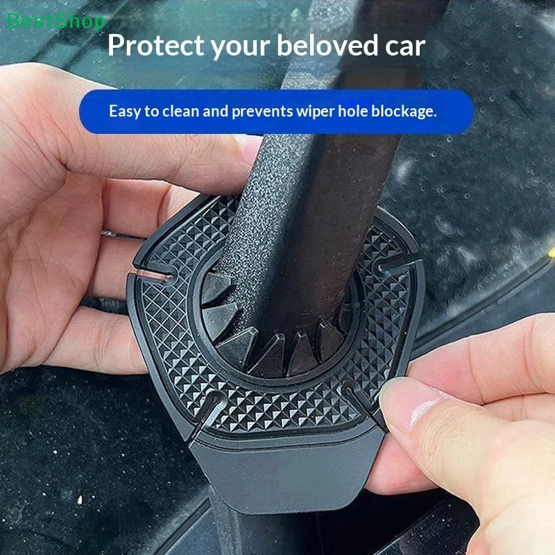 2PCS Silicone Car Windshield Wiper Hole Protector Anti Clog Design Easy Cleaning For Most Car Models Daily Care