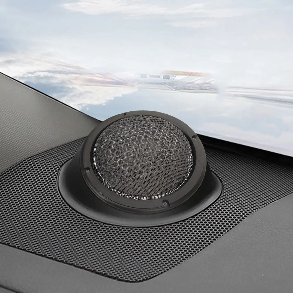 

2PCS Cover Wrought Iron Car Subwoofer Speaker Cover Car Audio Subwoofer Replacement Grille Guard Speaker Protector