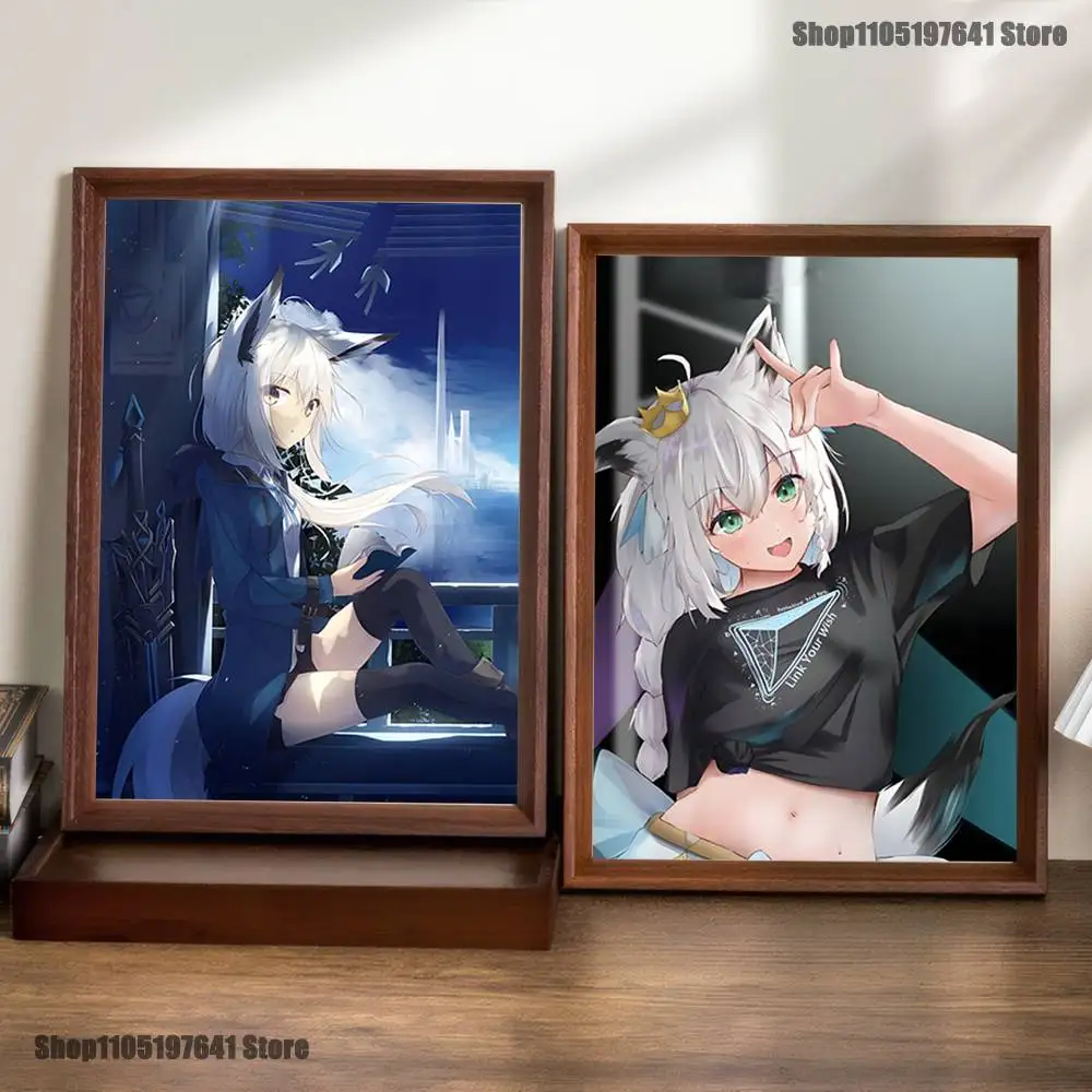 

S-Shirakami Fubuki Poster Prints Wall Art Picture Painting Gift Living Room Restaurant Bar Large Dec Sticker