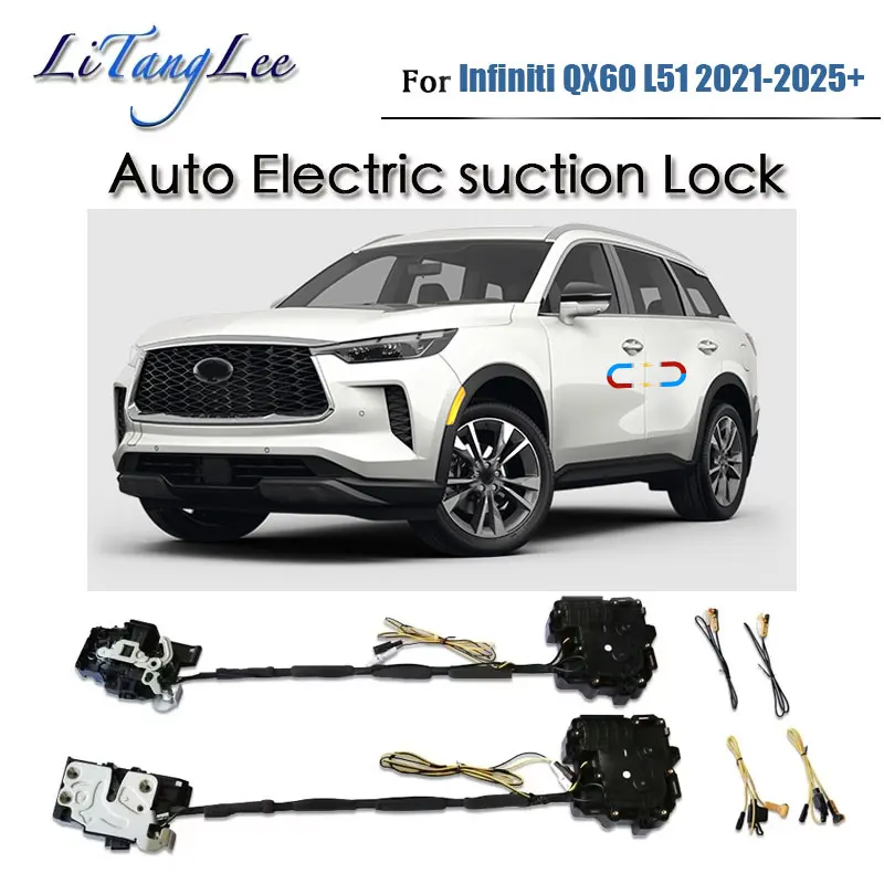 

For Infiniti QX60 L51 2021-2025+ ​​Car Soft Close Door Latch Pass Lock Actuator Auto Electric Absorption Suction Silence Closer