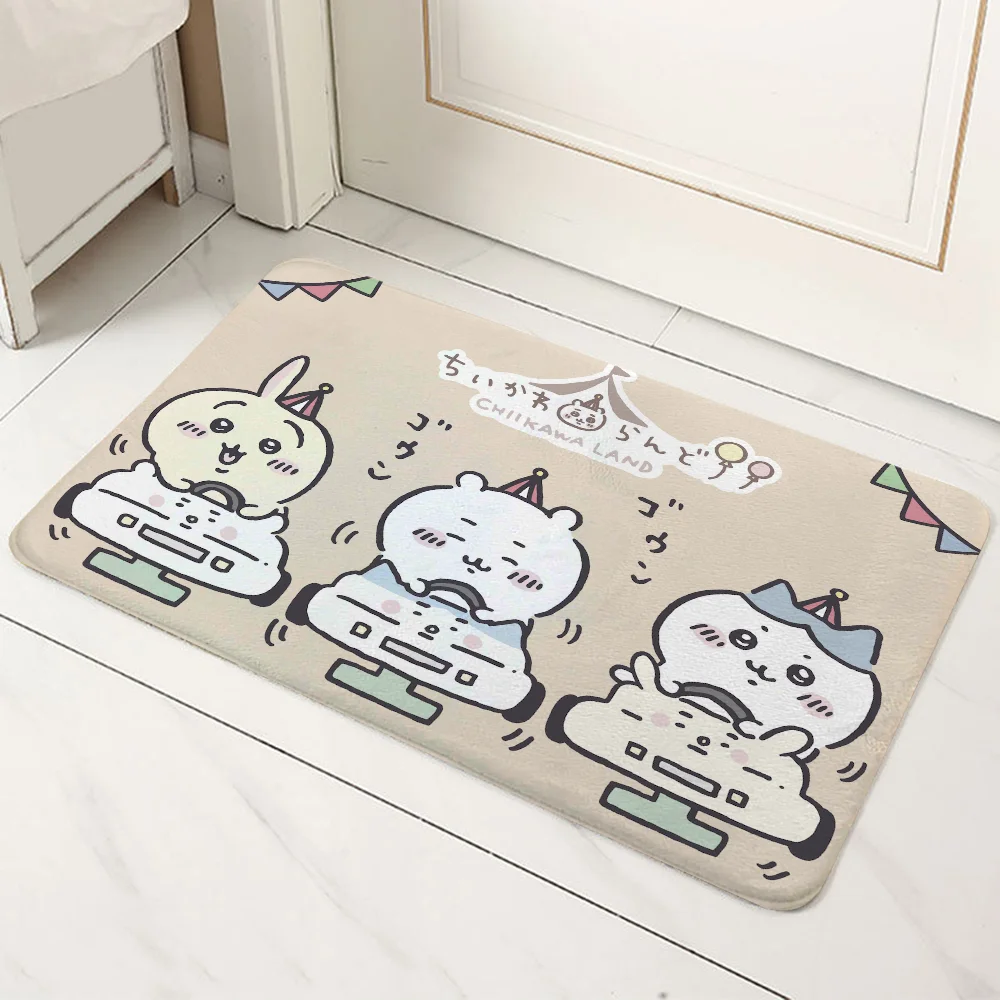 Doormat Entrance Door Mats Chiikawas Home Rugs Choice Kitchen Floor Mat Carpet Foot Bathroom Bath Room Non-slip Main Entry Front