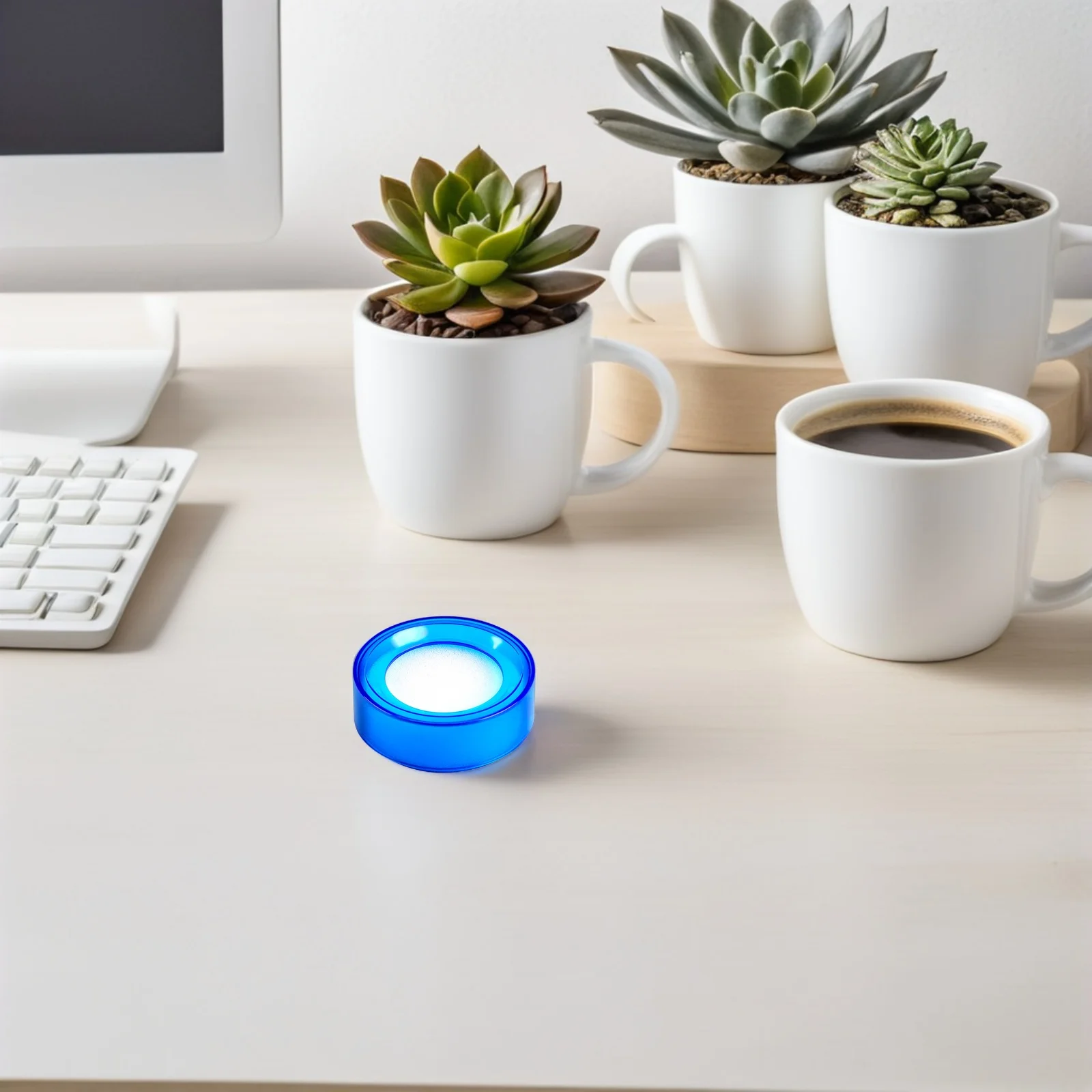 2pcs Round Sponge Finger Moistener For Cash Handling Efficient Money Counting Banking Office Work Plastic Base Absorbent