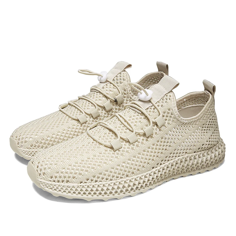 Męskie buty na co dzień oddychające płaskie buty do chodzenia męskie trampki buty wędkarskie szybkoschnące buty duża siatka męskie buty do biegania