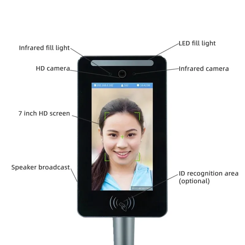 Security Entrance Face Camera Recogtile Access Control System Time Attendance