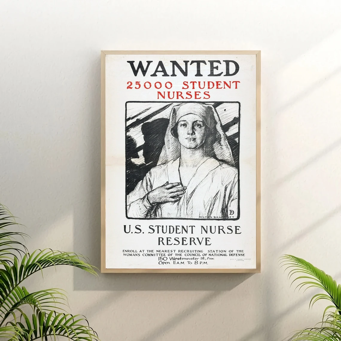 إعادة طباعة ملصق توظيف الممرضات الطلابي المطلوبين بـ 250,000 - ملصق الحالة الأصلية مطبوع عليه قماش لتزيين المنزل #3