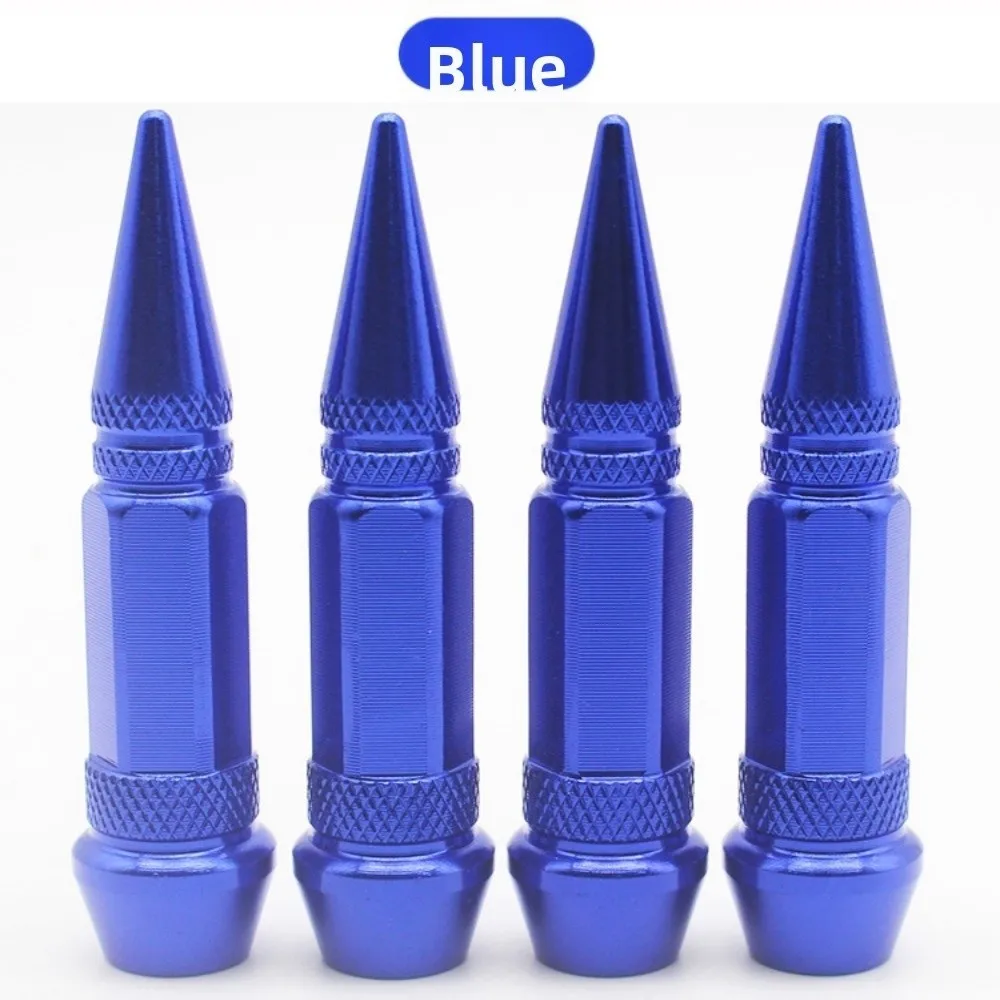 4pcs Universal Car Tires Valve Caps Sharp Pointed Personalized Modifications Tire Valve Cover 60mm Pointed Valve Tips