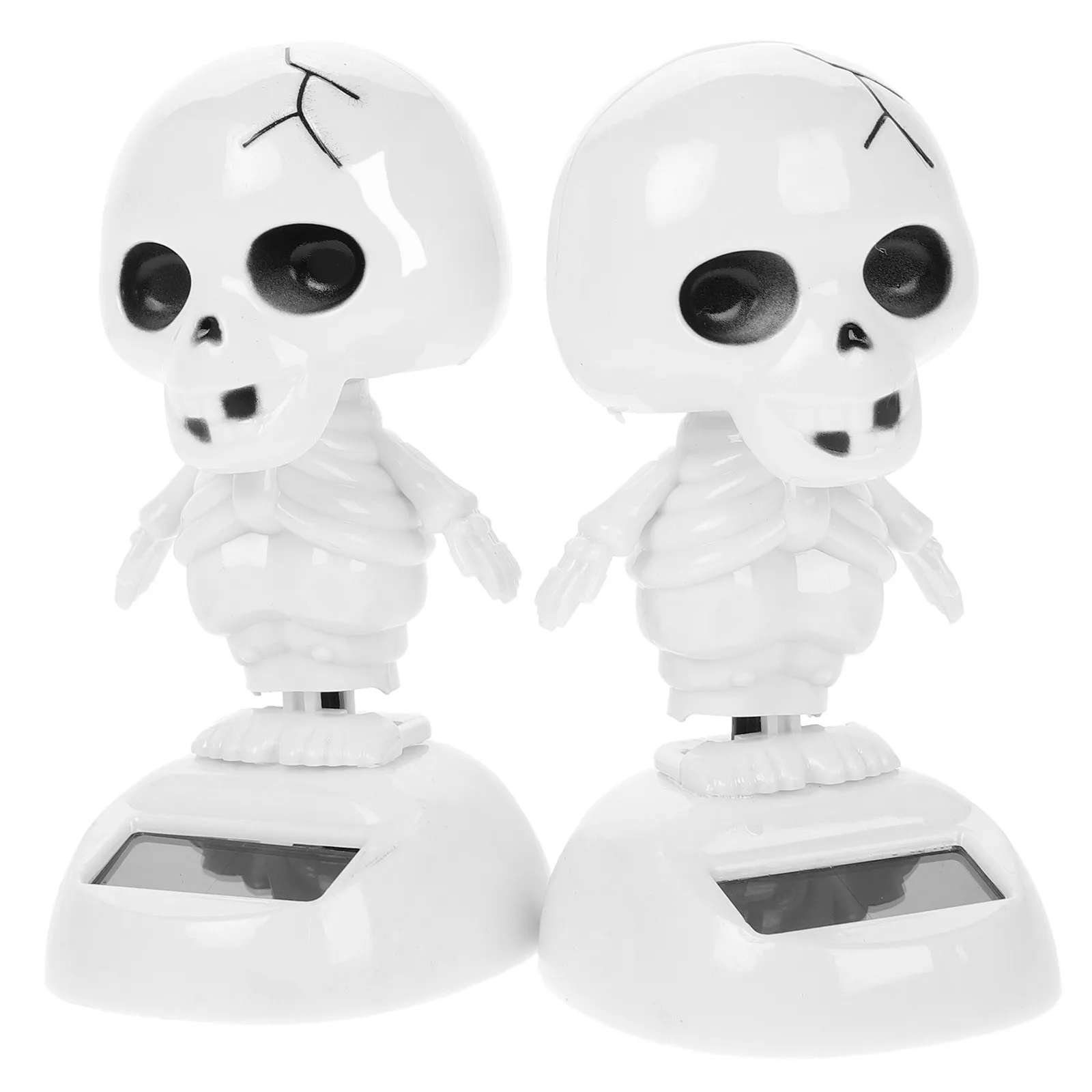 

2 шт. танцующих призраков с качающейся головой на солнечной энергии для автомобиля, рабочего стола, Хэллоуина, дома, офиса, стола, шкафа, для использования в помещении