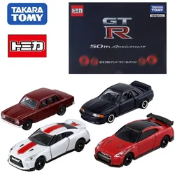 Takara Tomy Tomica Premium 50th Anniversary GT-R Supercar Set 4pcs/set Mini Gt Die-cast Alloy Car Model Children's Toy Gift