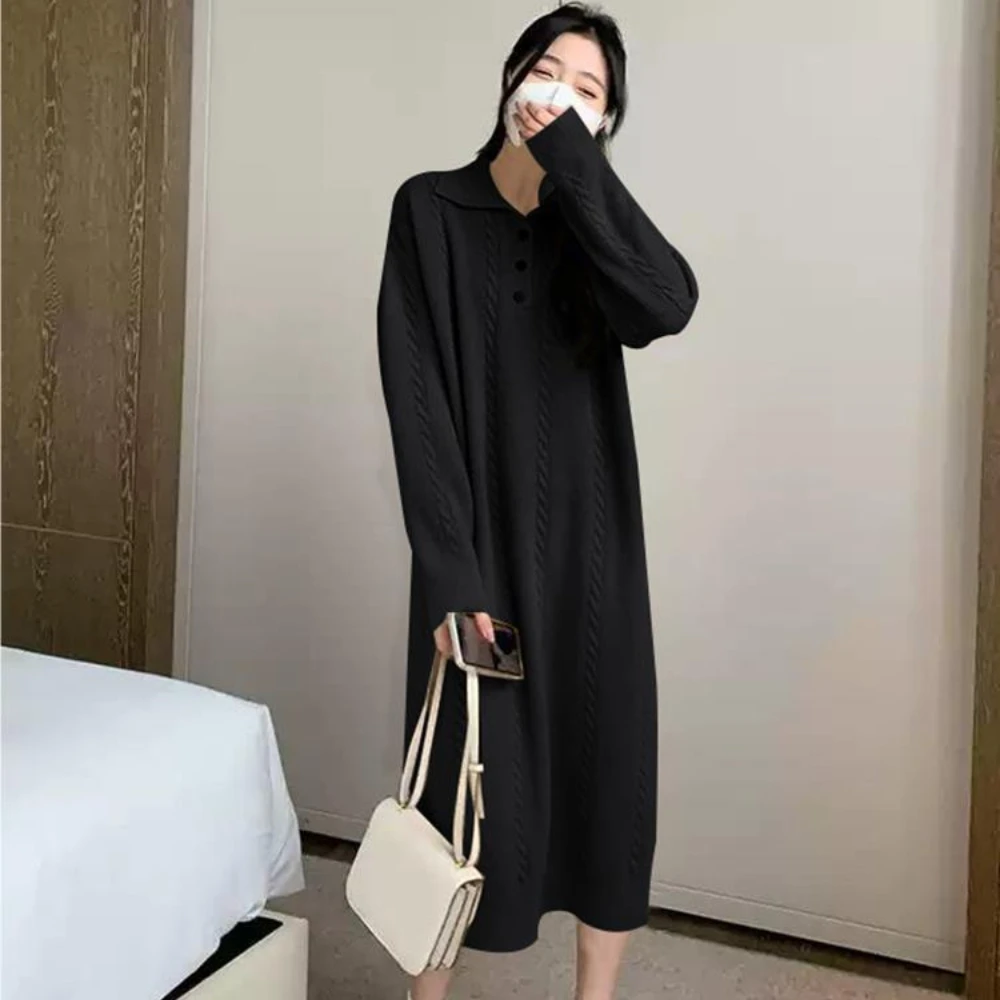 Winter Knitted Maternity Dress Pregnant women Clothes Elasticity Maternity Gown Pregnancy photoshoot Dress fashion vestidos