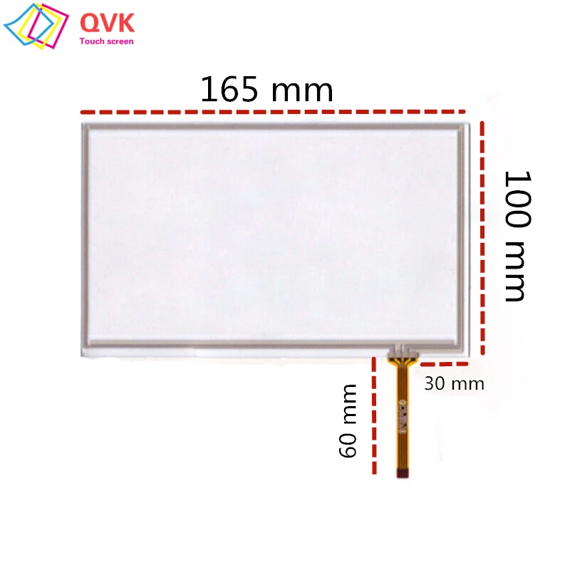 

10Pcs/Lot New For AT070TN92 / AT070TN93 / AT070TN90 Glass Panle 165*100 mm 4 Wire Resistive 7 Inch Car GPS DVD Touch Screen