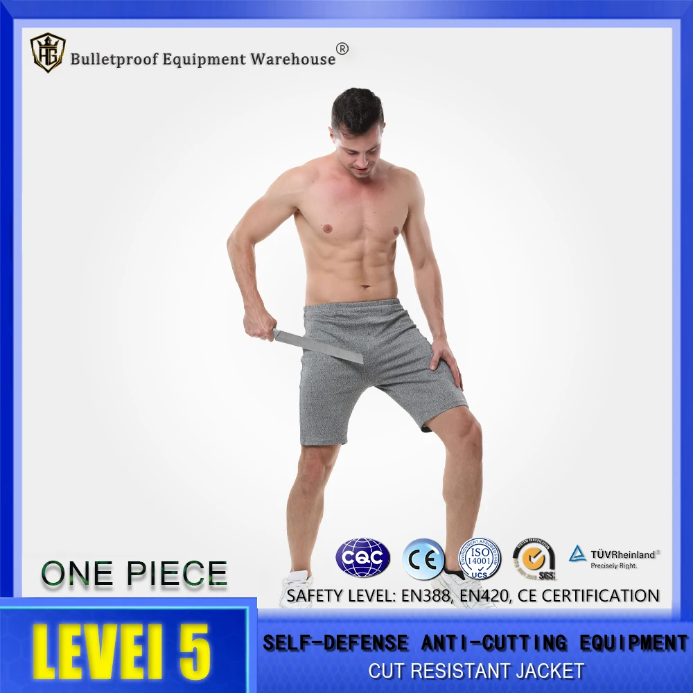 Level 5 verschleiß feste atmungsaktive Freizeit hose Polyethylen modische hochfeste Selbstverteidigungs-Anti-Cut-Shorts