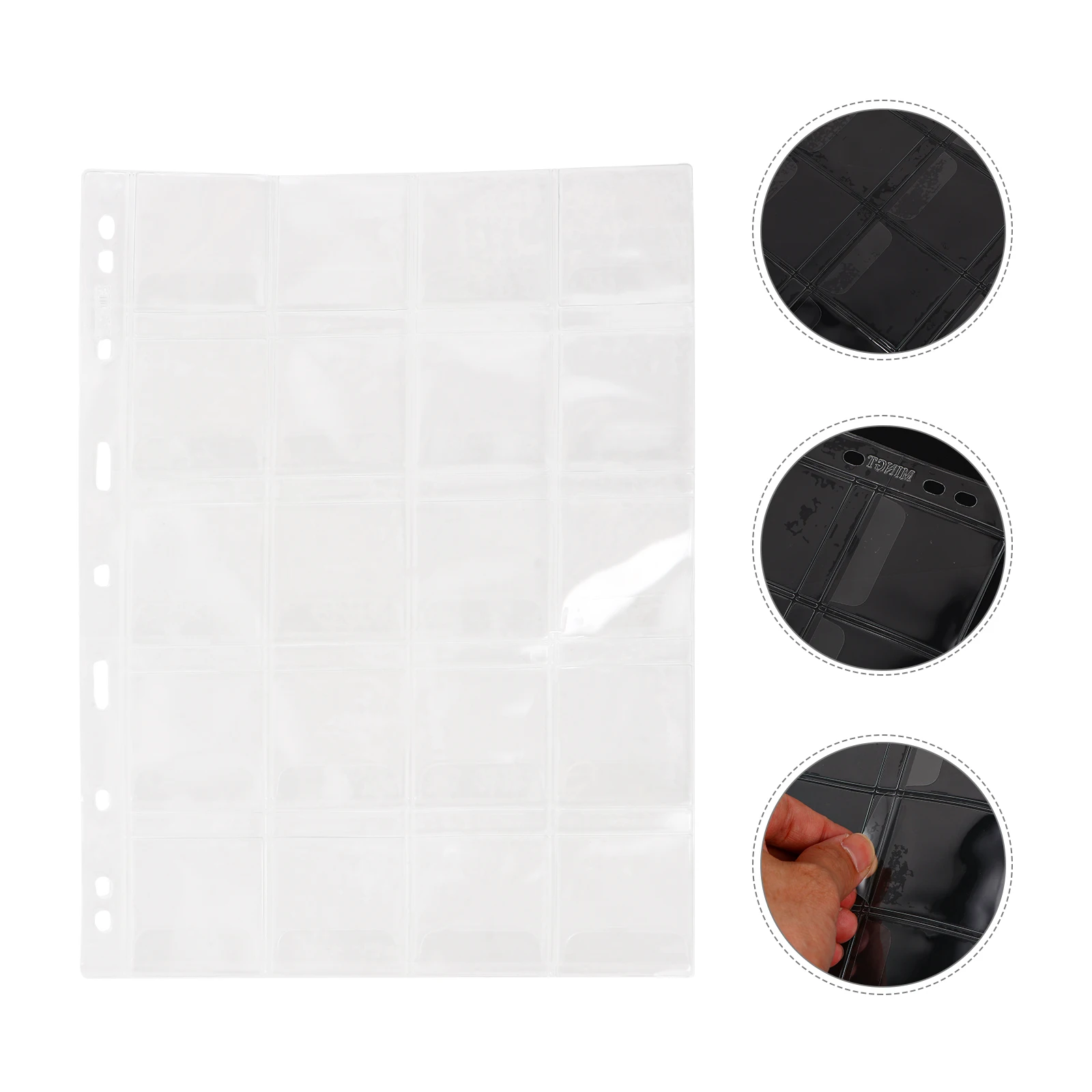 

5pcs Commemorative Coin Storage Book Plastic Transparent Holder for Collecting Small Change Coin Album Pocket Keeps Banknotes