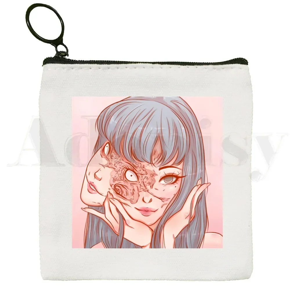 Junji Ito Carteiras Estéticas Bolso de Moedas Vintage Masculino Harajuku Manga Bolsa Menino e Menina Shintaro Kago Carteira com Titulares de Cartão