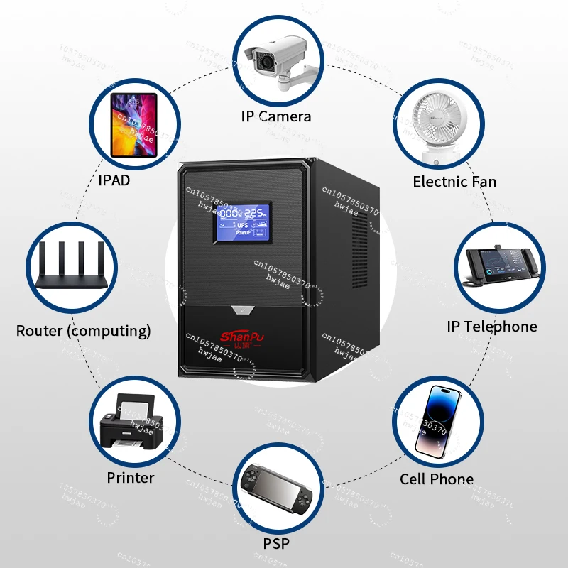 High Quality 220V/110V Uninterruptible Power Supply UPS 3kva/1800W Mini Offline UPS For Computers