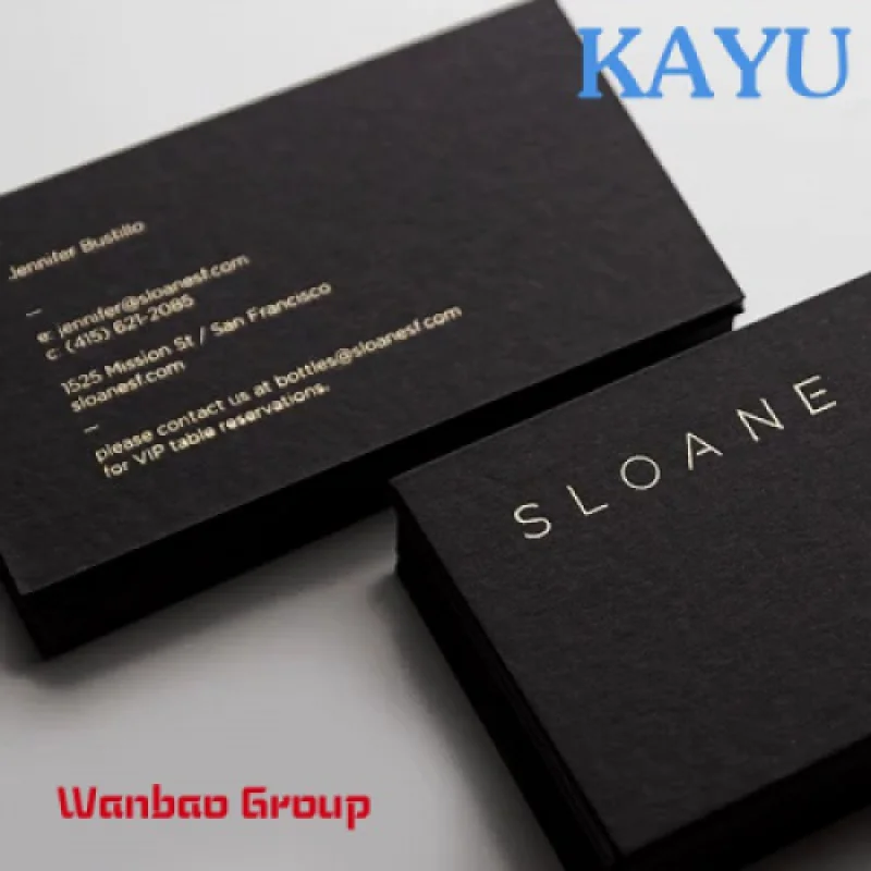 Custom  Custom 500gsm gold plated cardboard business card with gold foil