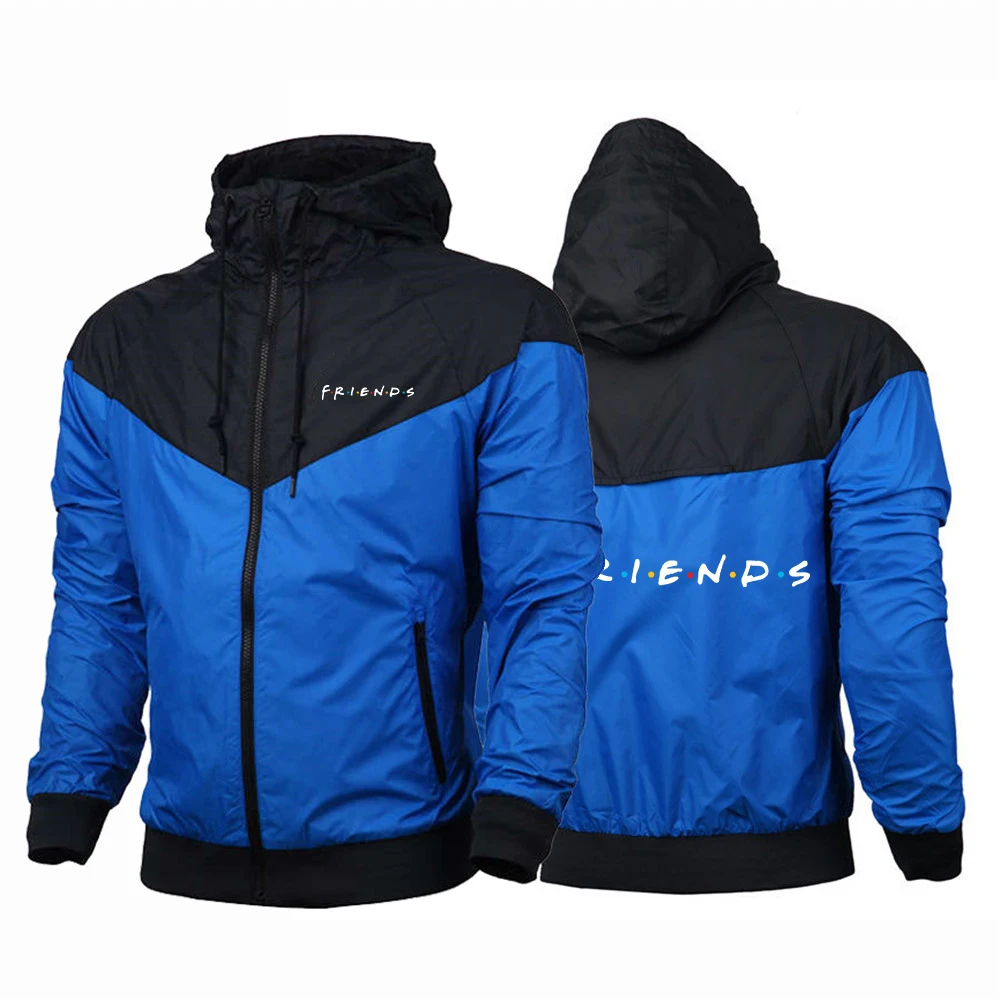 High Quality Windproof Jacket Friends Tv Show Logo Print 2026 Spring And Autumn Men's Simple Style Cardigan Coat Hoodies view 4