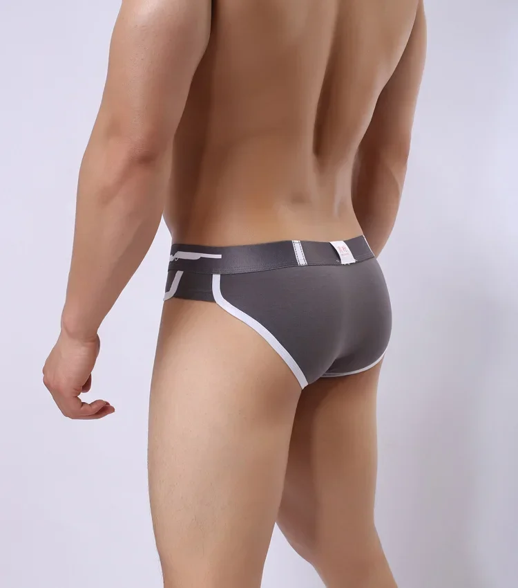 Cuecas masculinas u-convexo jockstraps respirável algodão conforto triângulo roupa interior moda boxer briefs