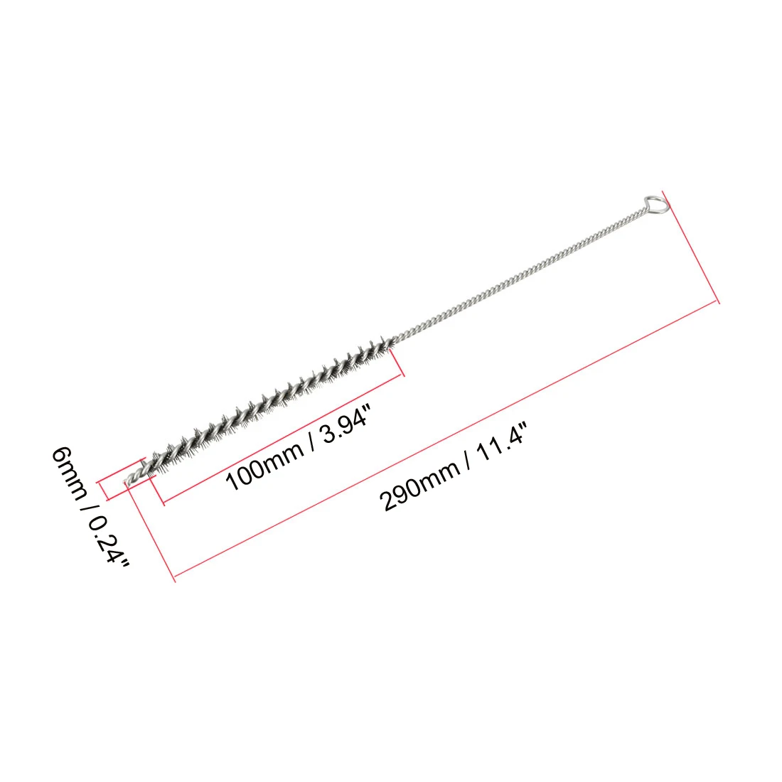 Uxcell 2 Chiếc Dây Thép Ống Cọ 6/Đường Kính 10Mm Dây Thép Ống Vệ Sinh Bàn Chải Để Làm Vệ Sinh Thép Không Gỉ các Bộ Phận