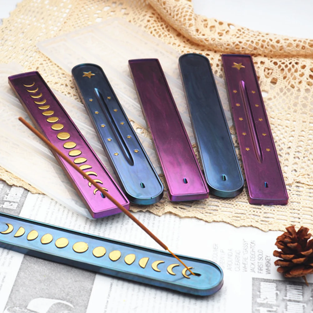 

1Pcs Silicone Moon Mold for Incense Stick Holder DIY Craft Making - Phase of Moon Design Epoxy Resin Mould for Handmade
